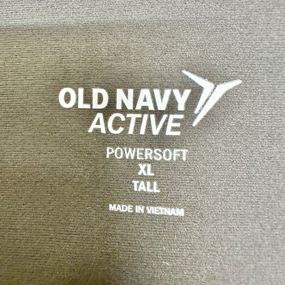 Old Navy Active Powersoft High-Rise Capris Pocket Leggings XL Tall Olive Green - Picture 3 of 8